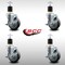 Service Caster 4'' SS Thermoplastic Rubber Swivel 1-7/8'' Expanding Stem Caster Set with Brake, 4PK SCC-SSEX20S414-TPRB-TLB-178-4 - alternate 3